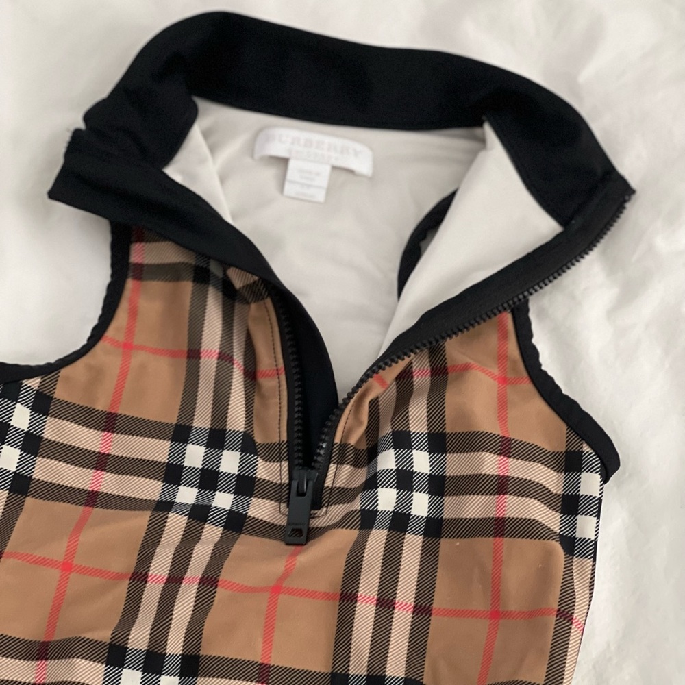 Burberry Kids' classic beige Icon one-piece swimsuit